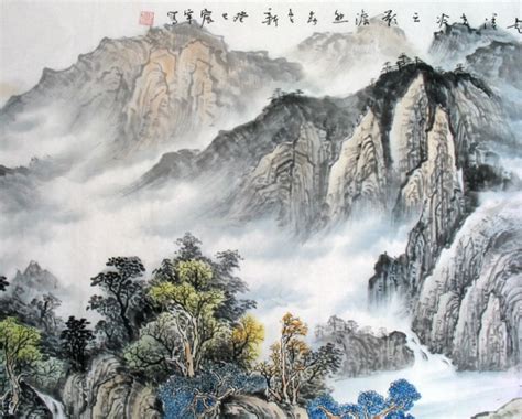 山水畫框|山水風水畫 (水墨畫成品) 專賣